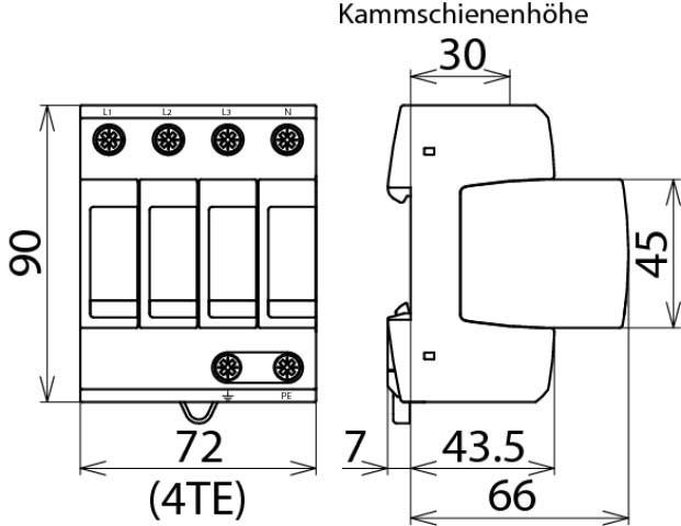 Produktbild Dehn Überspannungsableiter Typ 2 DEHNguard M 952404