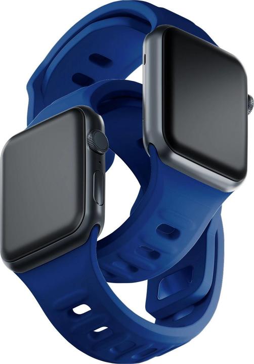 Image du produit 3MK Silicone Watch Strap Niebieski/Blue dla Apple Watch 42/44/45/49mm (Silicone, Acier inoxydable, 3, 4, 9, Extrémiste)