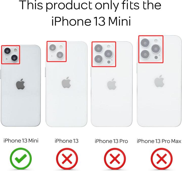 Actual product image Nalia 4x protective glass & 1x template (4 Piece, Apple iPhone 13 mini)