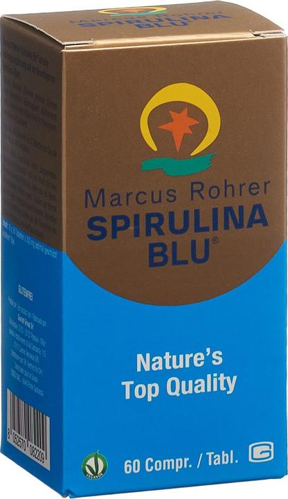Image du produit Marcus Rohrer Spirulina BLU Tabl verre 60 pcs (60 pièce(s), Cachets, 168 g)