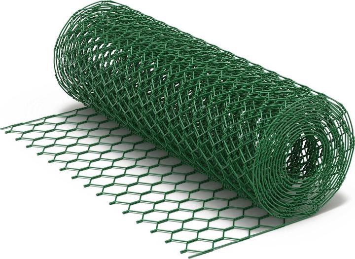 Image du produit Wiltec Fil de grillage Acier galvanisé PVC Maille 25x25mm Rouleau 10m Hauteur 90cm Clôture Cage