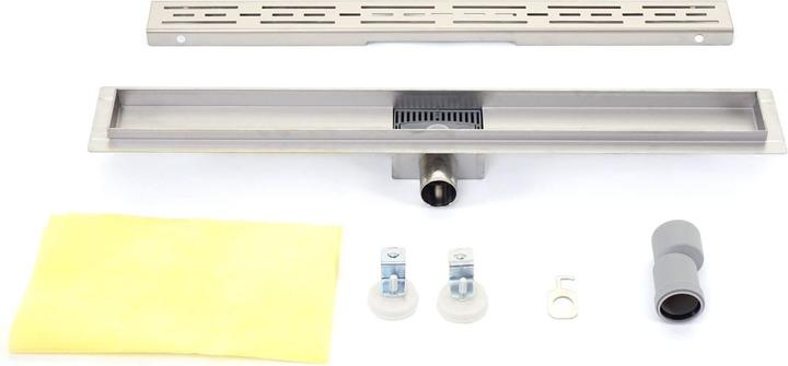 Image du produit Swisshandel24 Caniveau de douche 100cm Siphon de sol Caniveau de douche, siphon en acier inoxydable 50-120cm (1000 mm)