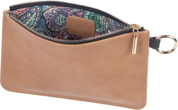 Produktbild Artebene MAJOIE Kosmetiktasche soft camel– Vegane Leder-Tasche mit Karabinerhaken