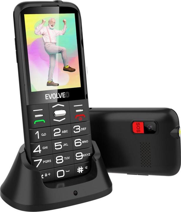 Actual product image Evolveo EasyPhone XO, mobilní telefon pro seniory s nabíjecím stojánkem (černá barva) (2.80", 0.30 Mpx, 2G)