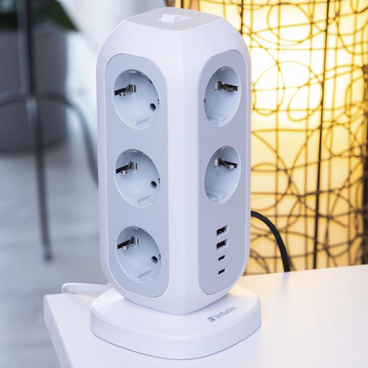 Image du produit Verbatim UE Power Tower 11 (11 x, USB-A, USB-C, CEE 7/4, 2 m)