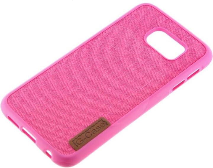 Produktbild OEM Silicone Case Textile for Samsung S6 Edge pink (Samsung Galaxy S6 Edge)