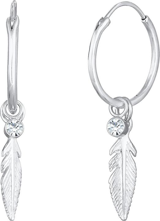 Actual product image Elli Creoles feather (925 Silver)
