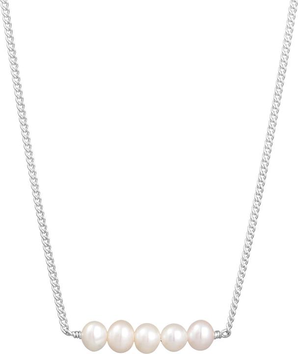 Actual product image Kuzzoi Mens Necklace Freshwater Pearls Elegant 925 Silver (925 sterling silver, Freshwater cultured pearls, 45 cm)