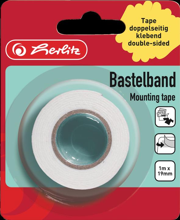Image du produit Herlitz Ruban de bricolage, adhésif des deux côtés, 19 mm x 1 m (19 mm)