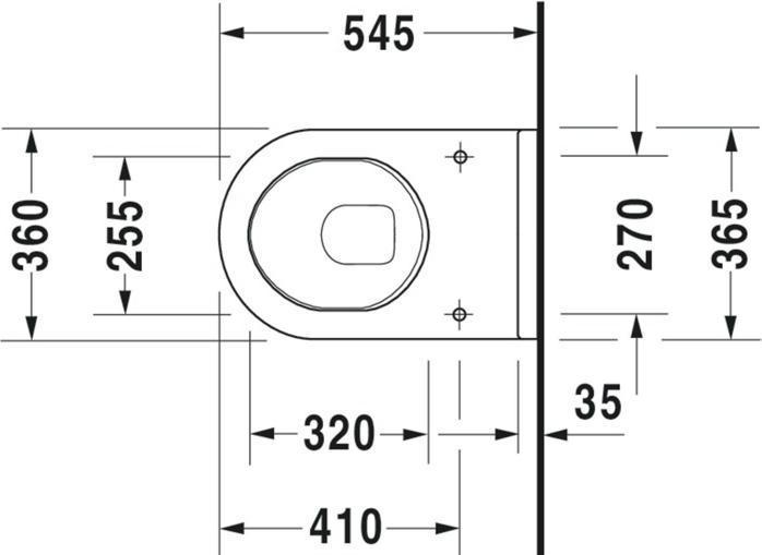 Produktbild Duravit Wand-WC STARCK 3 tief, 360x540mm weiss WG