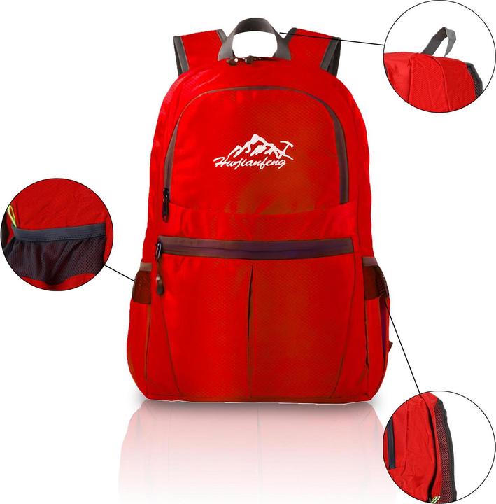 Actual product image Intirilife Foldable backpack in red (36 l)