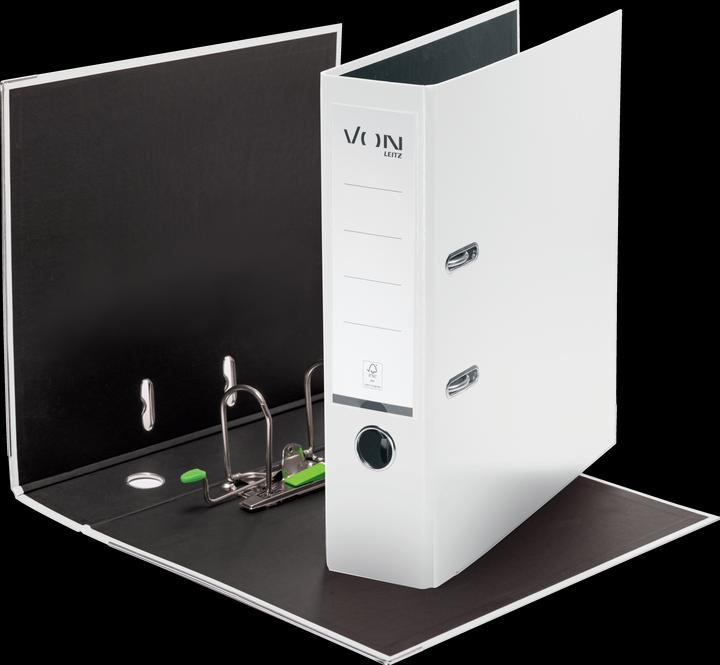 Actual product image von Hallers Folder with PP/paper, 8 cm, White (A4, 80 mm, 1 Piece)