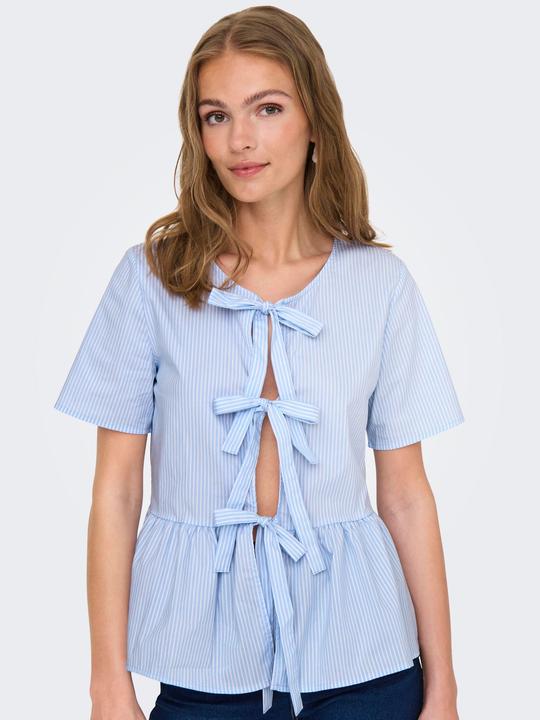 Produktbild JdY Locker geschnitten Hemdkragen Voluminöser Armschnitt Top Top mit Schösschen (XL)