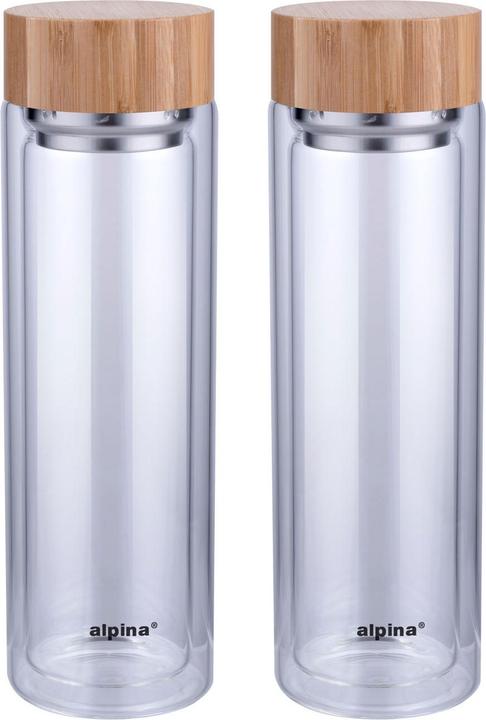 Produktbild alpina 2er-Set Isolierflasche mit integriertem Teesieb (0.45 l)