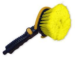 Actual product image Bradas ES2531 Car wash brush blue with ON / OFF switch, yellow, 10 x 5 x 5 cm