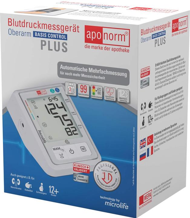 Productafbeelding Aponorm Bmg Bas C Pl Boven, 1 st (Bovenarm bloeddrukmeter)