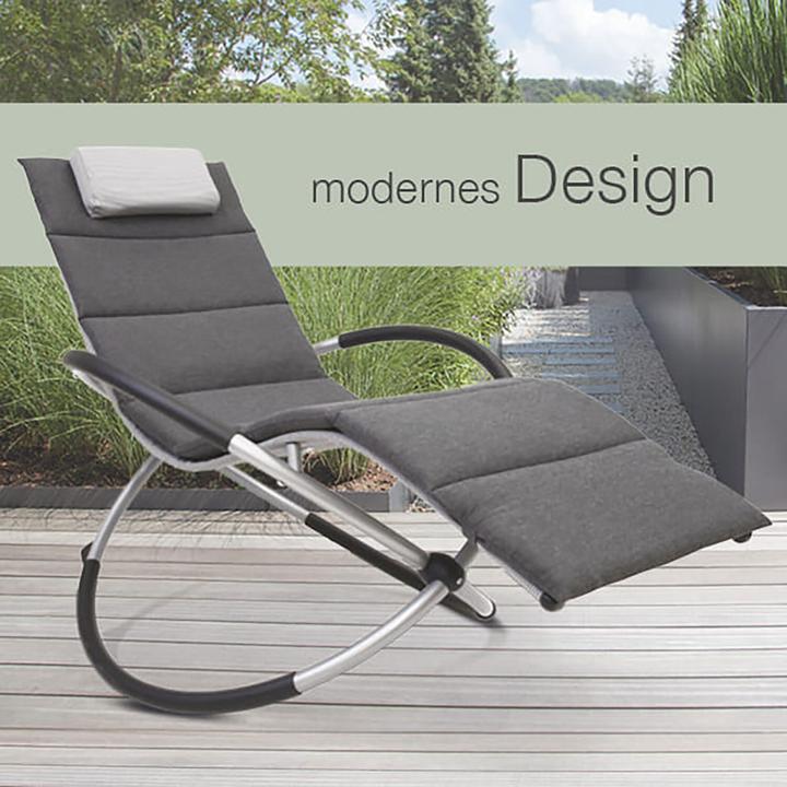 Produktbild Aktivshop Relax-Schaukelliege grau-kariert (157 cm)