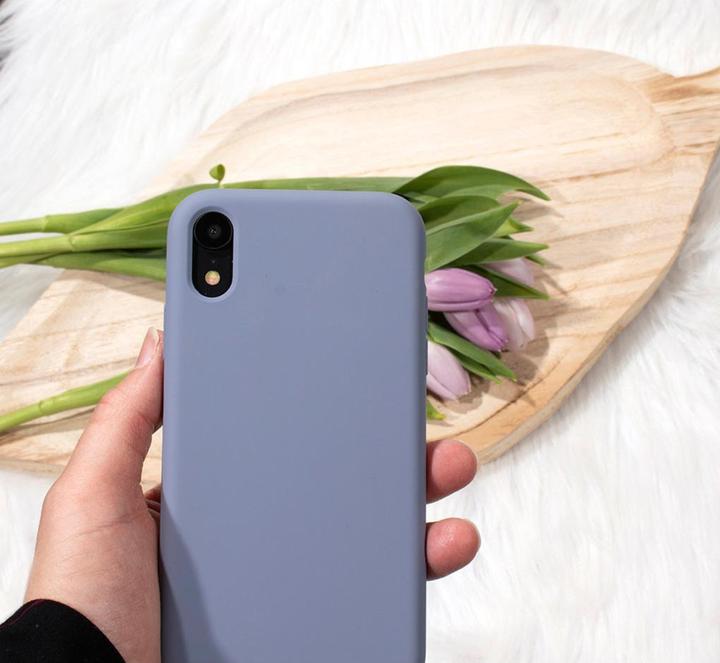 Actual product image Mobiparts Silicone Cover Huawei P30 Royal Grey (Huawei P30)