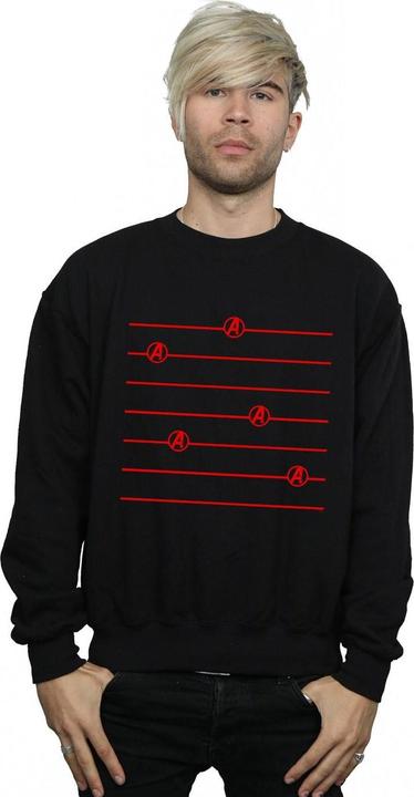 Actual product image Mens Avengers Endgame Logo Stripes Cotton Sweatshirt (M)