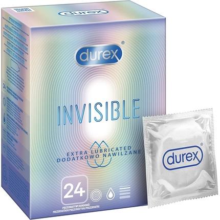 Produktbild Durex Invisible Extra Thin Extra Lubricated Super Thin Condoms Appendix Moistened 24Pcs (24 Stk.)