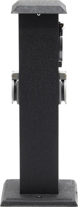 Actual product image Wiltec Outdoor Double-socket Socket Strip 2 Sockets Metal Housing IP44 Timer without Cable