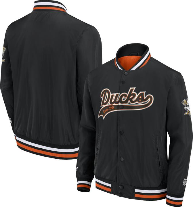 Actual product image Fanatics Anaheim Ducks NHL SATEEN College Jacket - S (S)