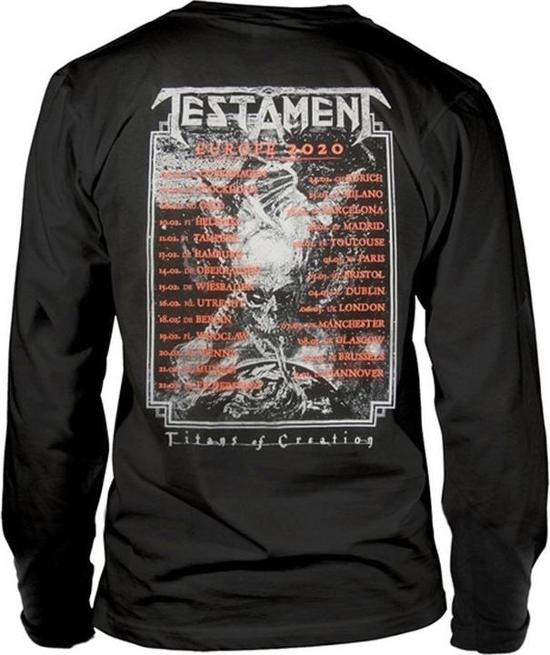 Image du produit Testament Adulte Titans Of Creation Europe 2020 Tour TShirt (S)