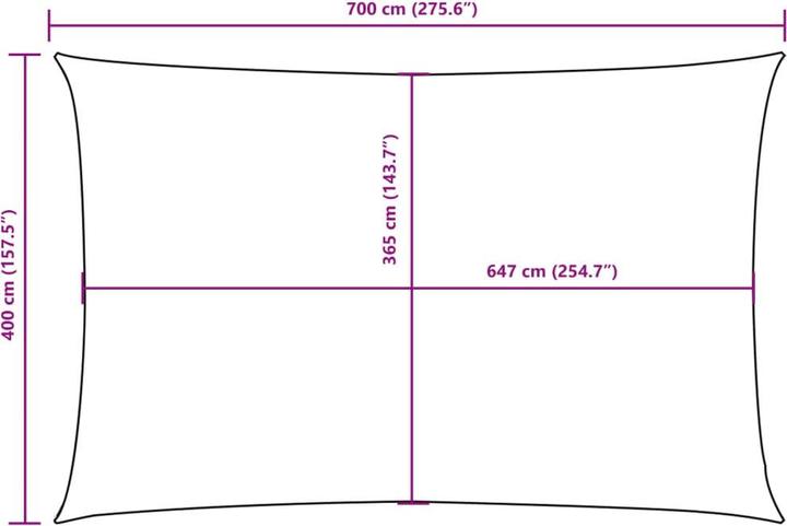 Produktbild VidaXL Sonnensegel (400 x 700 cm)