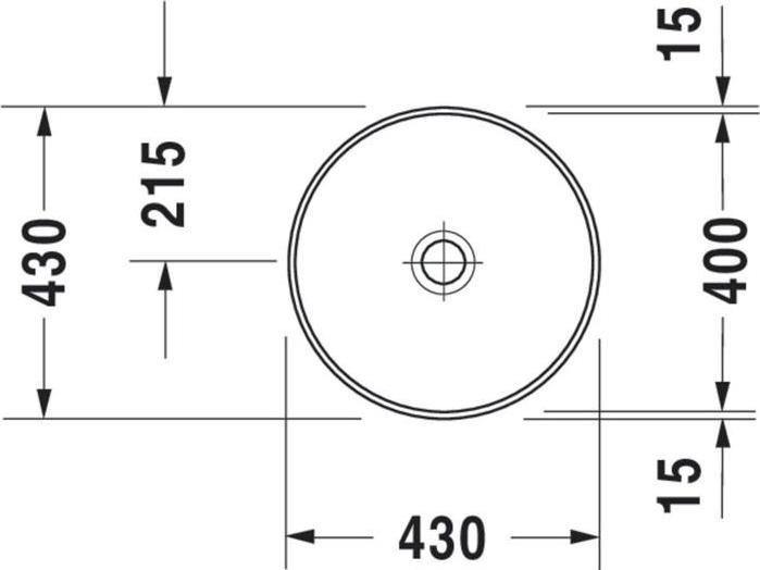 Produktbild Duravit Einbauwaschtisch ARCHITEC o ÜL HLB d= 400mm ohne Hahnloch weiss (430 mm, 430 mm)