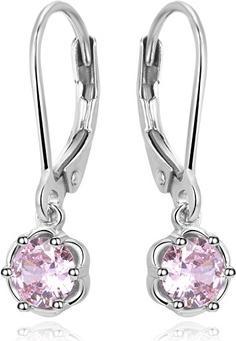 Image du produit Beneto Boucles d'oreilles en argent avec zirconium rose AGUC3340-P