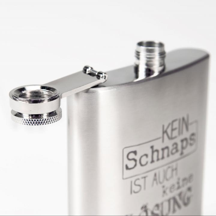 Produktbild Contento Flachmann 'Kein Schnaps...' (180 ml)