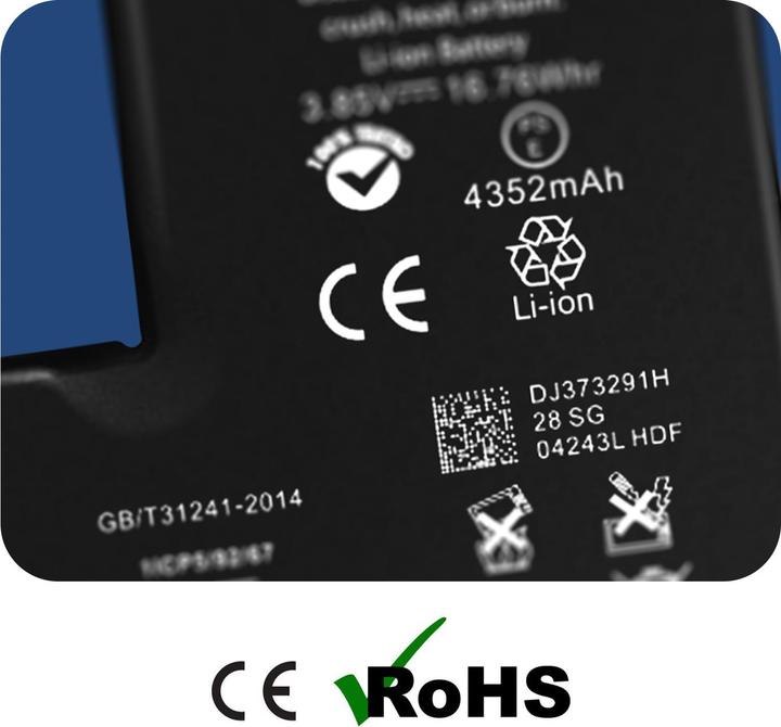 Actual product image Clappio 4352mAh replacement battery without BMS