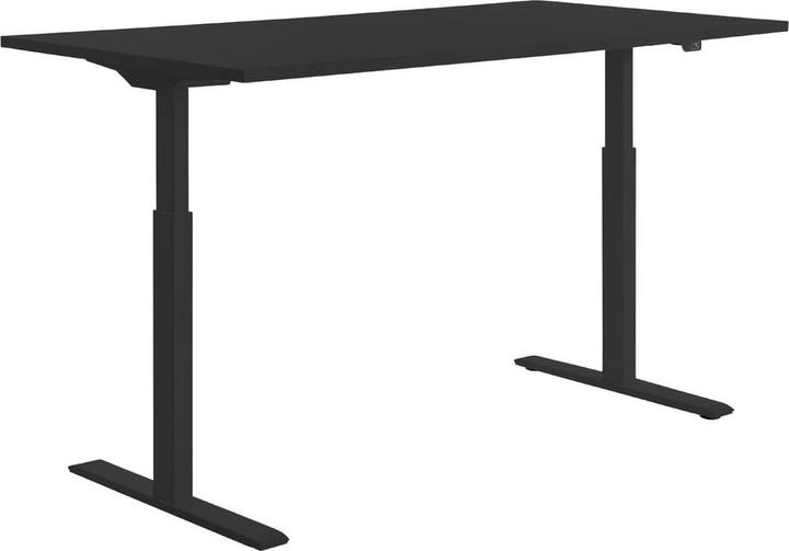 Immagine prodotto Topstar Scrivania elettrica regolabile in altezza E-Table rettangolare nera, struttura a T nera (80 x 68 cm)