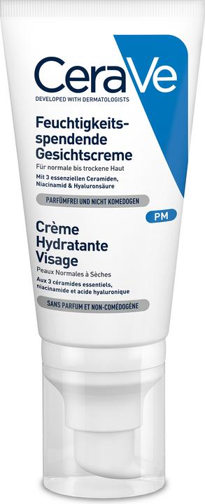 CeraVe Feuchtigkeitsspendende Gesichtscreme (52 ml, 24h Creme)
