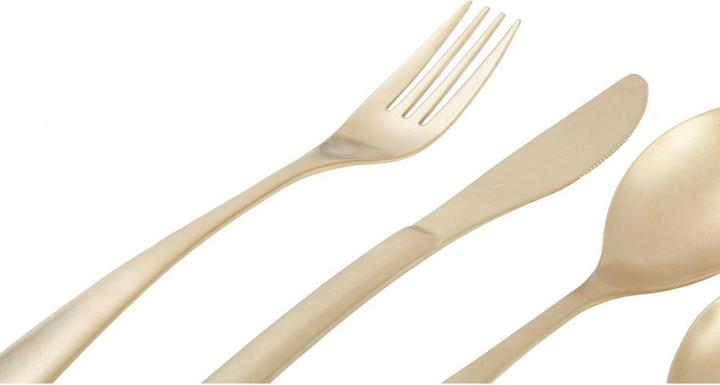 Actual product image Fifty five south Avie antique gold finish cutlery set - 16 pieces (4 Piece, Cutlery set)