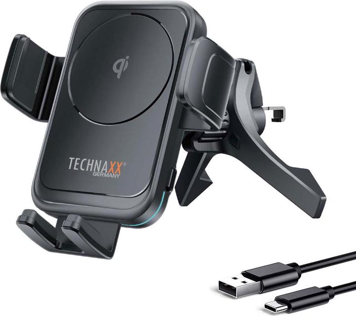Image du produit Technaxx Kfz-Smartphone-Halterung, Qi-kompatibel, 15 Watt