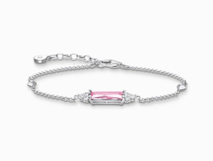 Produktbild Thomas Sabo Armband mit pinkem Stein (19 cm, 925er Silber)