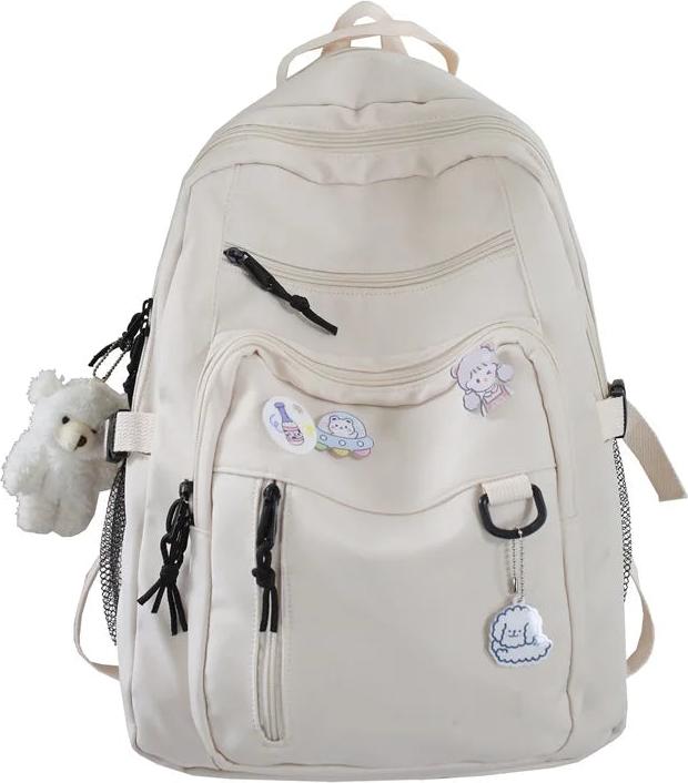 Only-Bags.Store Grosser Studentenrucksack Abzeichen Rucksack Schultasche Hohe Kapazität Rucksack Niedlich Freizeit