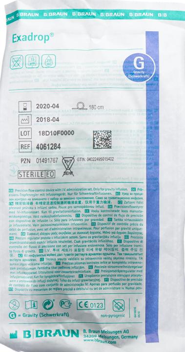 Produktbild B.Braun EXADROP Tropfenregler mit Intrafix, 180 cm
