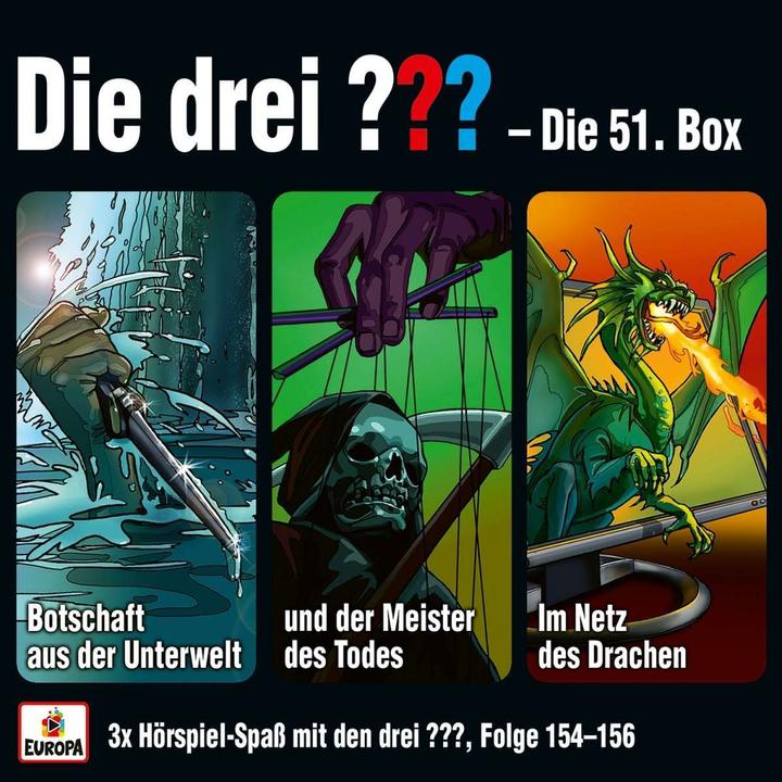 Actual product image The three THREE QUESTION MARKS - 51 Box (F 154 - 156) (The three ???, Kari Erlhoff, German)