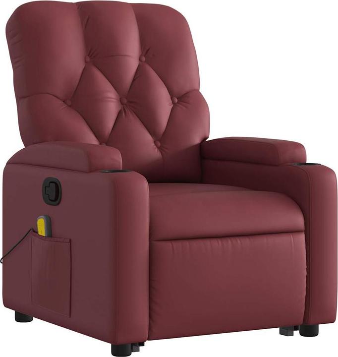 Actual product image VidaXL Massage chair with stand-up aid imitation leather