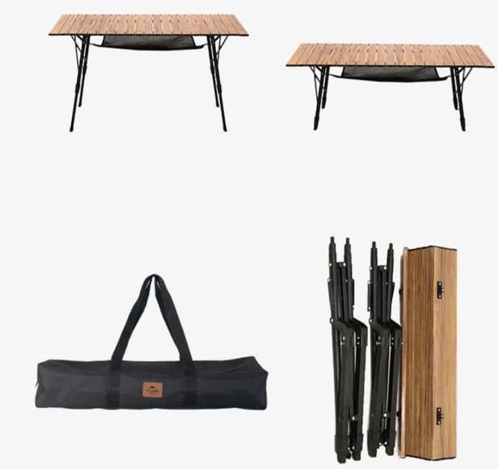Actual product image Naturehike Aluminium camping table in wood look