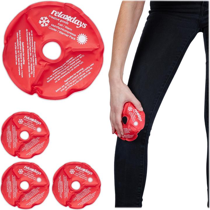 Relaxdays 4x Knie-Kühlpads (4 x, 110 g)