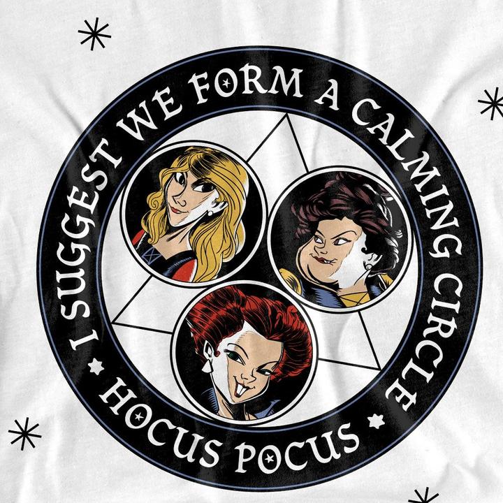 Actual product image Universal Textiles Unisex Adult Form A Calming Circle Sanderson Sisters T-Shirt (L)