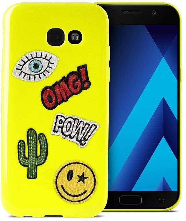 Image du produit Puro Patch Mania - Étui pour Samsung Galaxy A3 (2017), jeu de 5 autocollants (jaune) (Apple iPhone 7, Huawei P9 Lite, Samsung Galaxy A3 (2017), Samsung Galaxy A5 (2017))