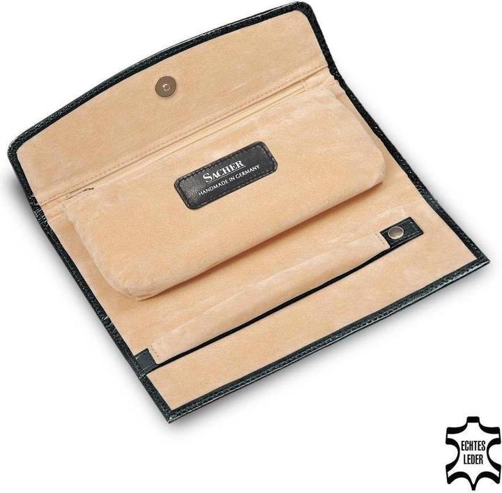 Actual product image Sacher 1010.1104P18 - Jewellery roll new classic black full grain leather