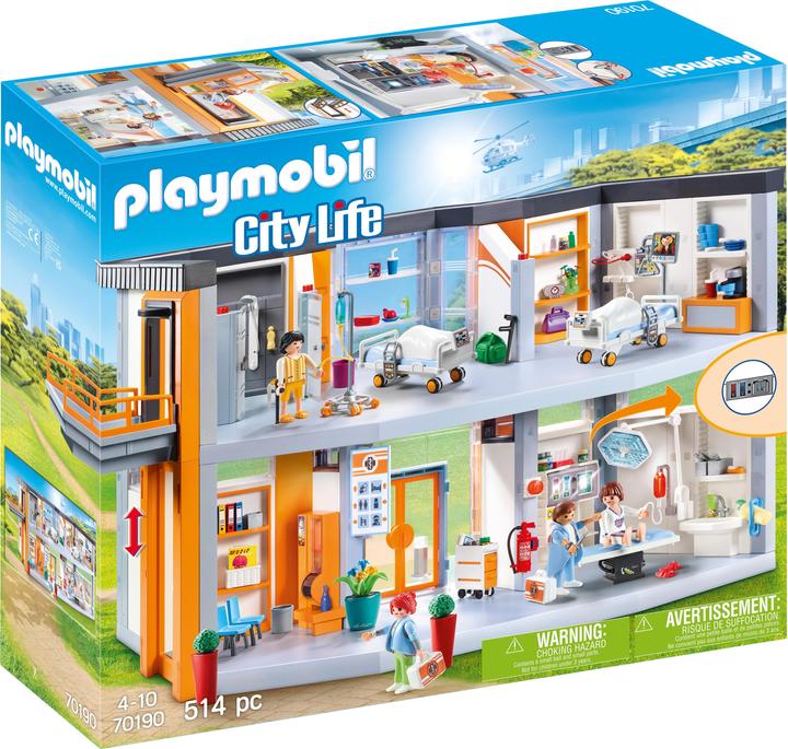Playmobil Large hospital with facilities (70190, Playmobil City Life)
