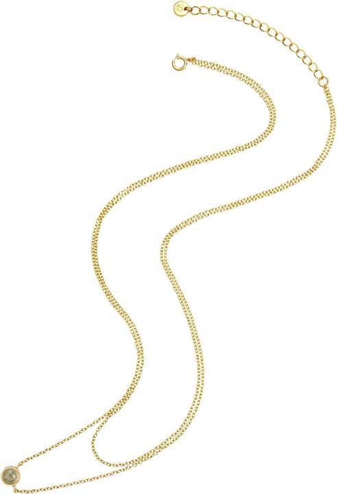 Actual product image Glanzstücke München Ladies sterling silver labradorite yellow gold 42.0/36.0 cm base chain + 5.0 cm extension - 29886 (Sterling Silver)