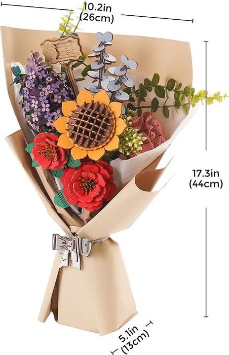 Image du produit Robotime Kit de maquettes 'BOUQUET DE FLEURS'.