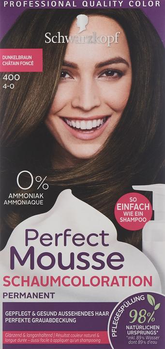 Image du produit Schwarzkopf Perfect Mousse Coloration de mousse (400 brun foncé)